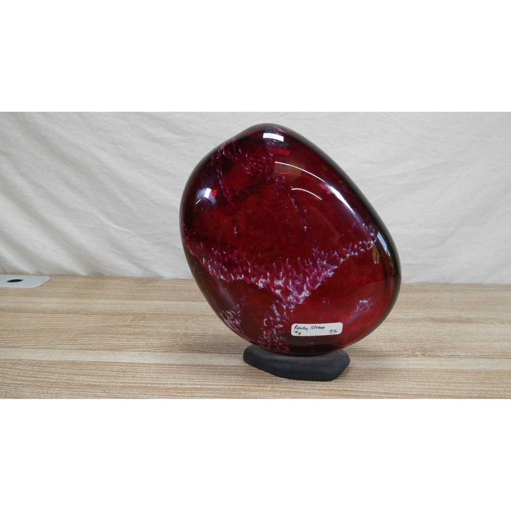 Randy Strong #6 Red Sculpture #6 Size 3.6" tall x 2.7" x 2.8" Aprox